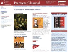 Tablet Screenshot of classical.premieremusic.net